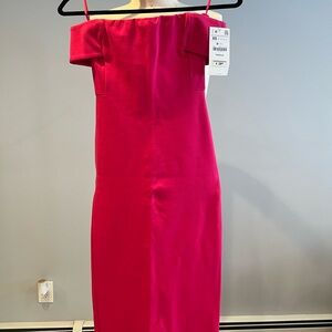 Zara Strapless Fuchsia Dress
